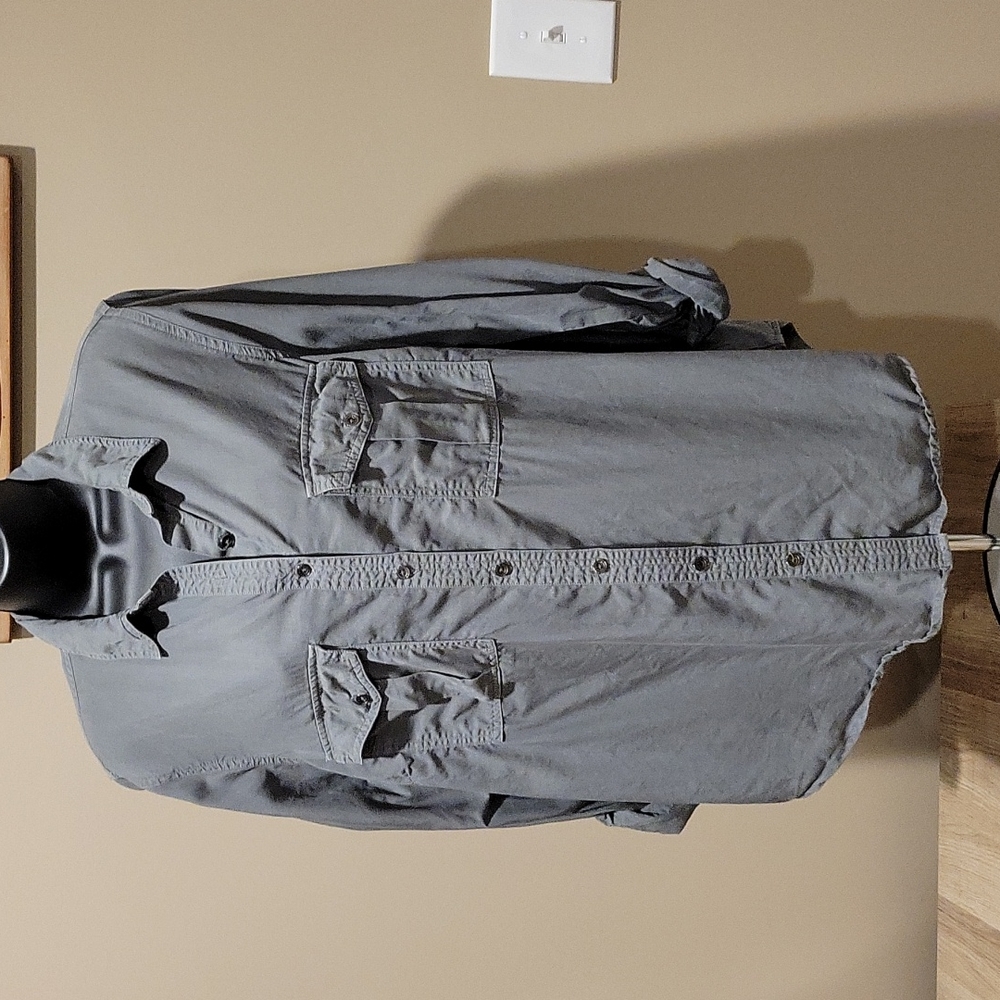 Forever 21+  Olive Button Up Long Sleeve Top 0X